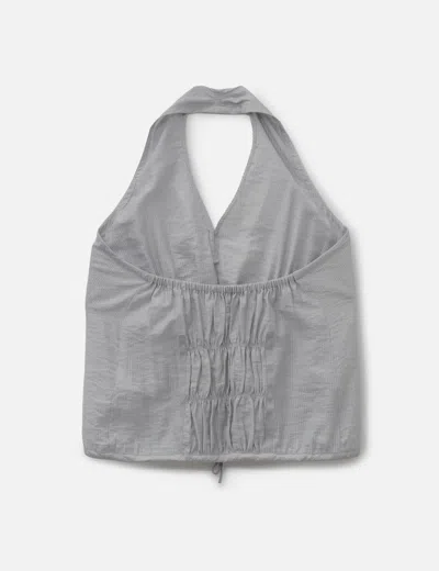 Anggae Mixed Stripe Halter In Grey/灰色/그레이/グレー