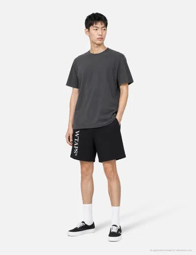 Wtaps Logo-print Drawstring Shorts In Black/黑色/블랙/ブラック