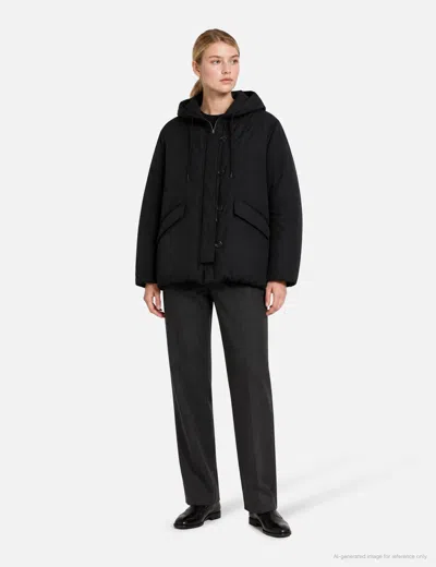 Anggae Wire Collar Puffer In Black/黑色/블랙/ブラック