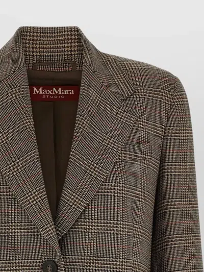 S Max Mara Wool Blazer In Brown