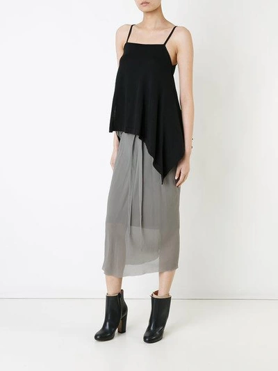 Shop Forme D'expression Asymmetric Hem Camisole In Black