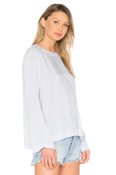 Shop Bella Dahl Bell Sleeve Tie Back Top In Blue