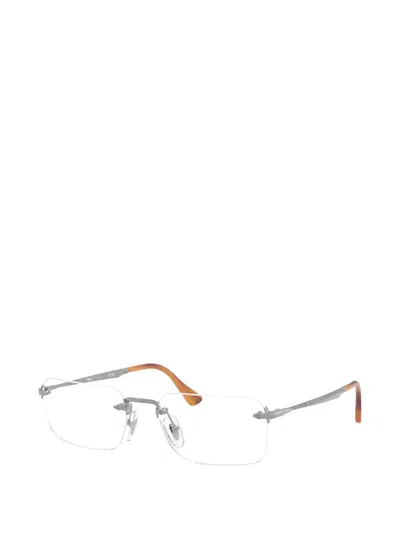 Persol Luc Rimless Rectangle-frame Glasses In Silver