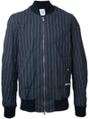 UNDERCOVER UNDERCOVER STRIPED BOMBER JACKET - BLUE,UCS4201111971016