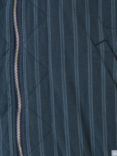 Shop Undercover Striped Bomber Jacket - Blue