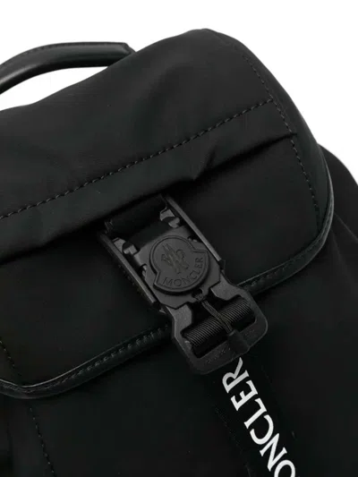 Moncler Mini Trick Backpack Black In Black