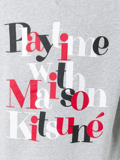 Shop Maison Kitsuné 'playtime' Print Sweatshirt