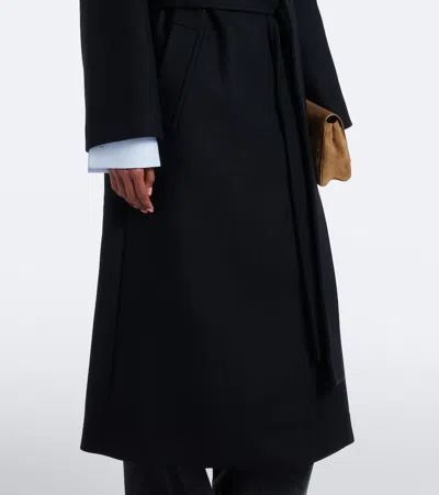 Joseph Fiore Wool-blend Wrap Coat In Black