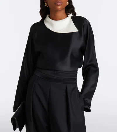 Rohe Satin Blouse In Black
