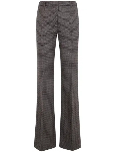 Etro Houndstooth-pattern Flared Trousers In Multi