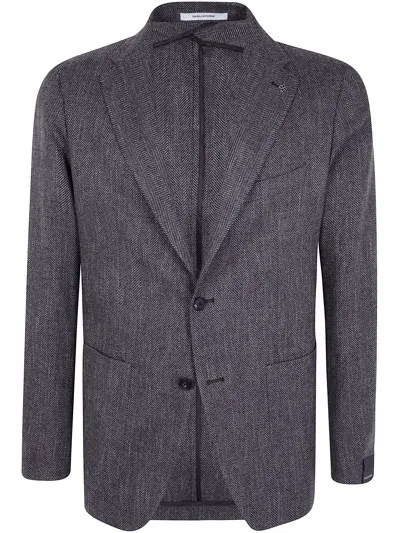 Tagliatore Wool Single-breasted Suit Jacket In Black