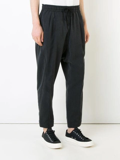 Shop Abasi Rosborough Dropped Crotch Track Pants - Grey