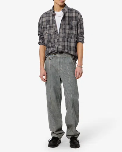 Isabel Marant Vittorio Check-pattern Shirt In Gray