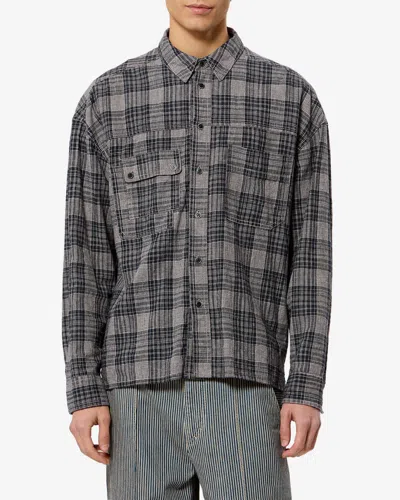Isabel Marant Vittorio Check-pattern Shirt In Gray