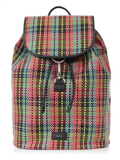 Paul Smith Multicolor Woven Check Backpack