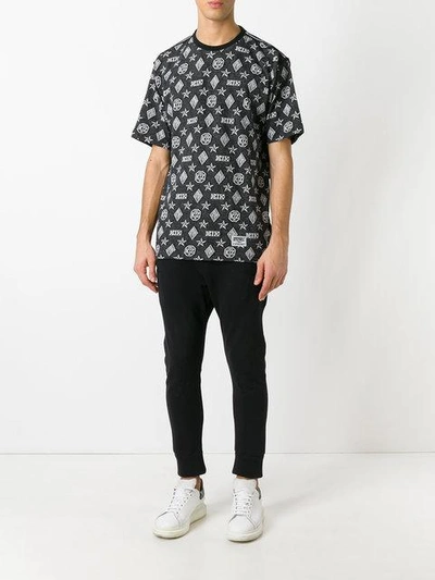 Shop Ktz Patterned T-shirt In White