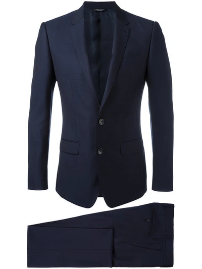 Shop Dolce & Gabbana Classic Dinner Suit In Blue