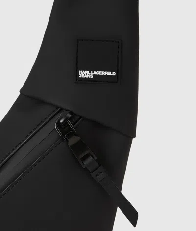 Kl Jeans Coated Technical-leather Sling Bag