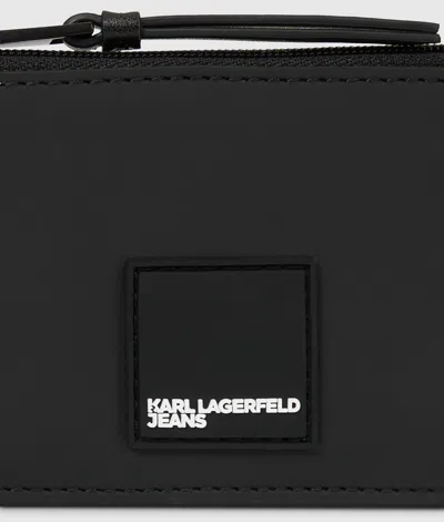 Kl Jeans Coated Technical-leather Cardholder