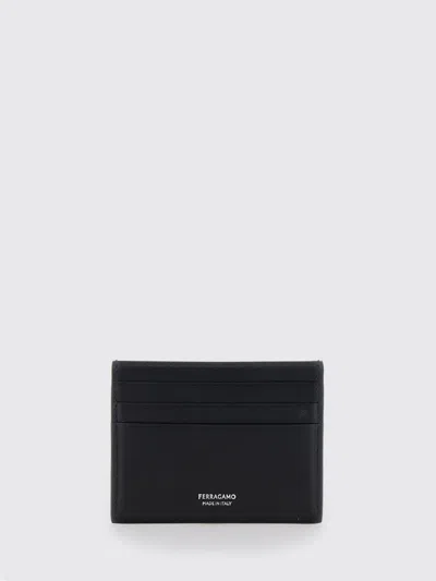 Ferragamo Classic Leather Card Case In Pink