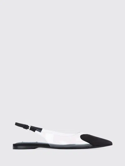 Alaïa Pointed Toe Slingback Sandals Transparent Panel In White