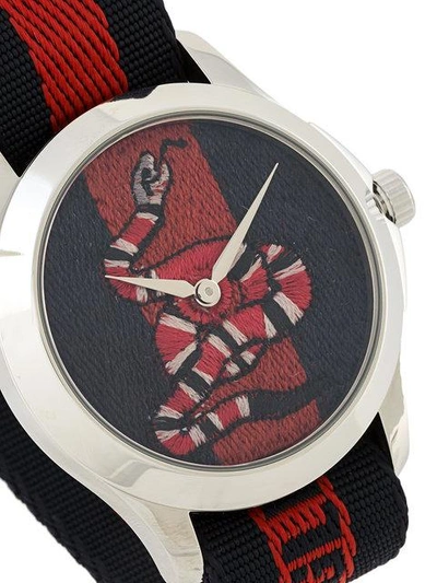 Gucci Le Marche Des Merveilles Nylon Strap Watch, 45mm In Red/blue |  ModeSens