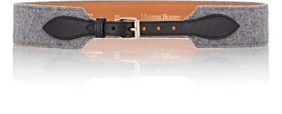 Maison Boinet Flannel Belt In Black
