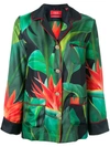 F.r.s For Restless Sleepers Rea Printed Silk-twill Shirt In Green