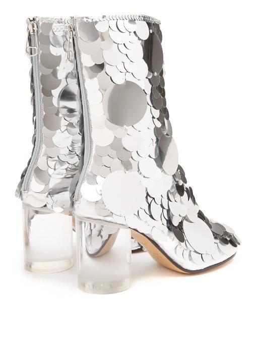 maison margiela paillettes ankle boots