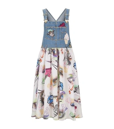 Shop Kenzo Patches Dungaree Dress