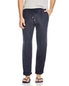 Vilebrequin Linen Regular Fit Drawstring Pants In Dark Blue