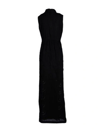 Shop 120% Lino Long Dresses In Black