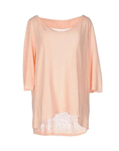 Shop 120% Lino T-shirt In Light Pink