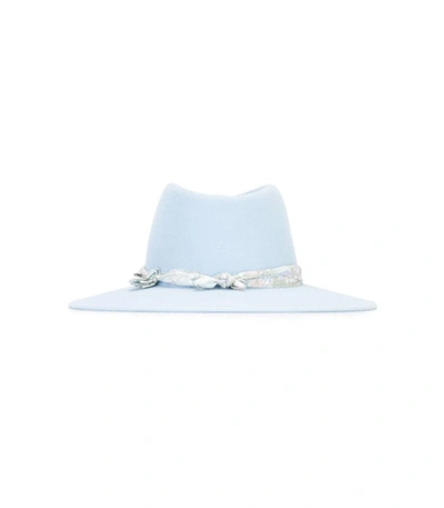 Shop Maison Michel Blue Pierre Hat