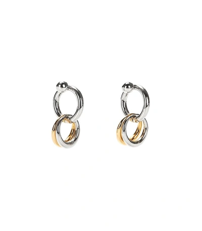 Shop Alexander Wang Mixed Link Earrings In Imitation Rhodium & Marble