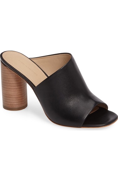 Pour La Victoire Women's Helena High Heel Slide Sandals In Black | ModeSens