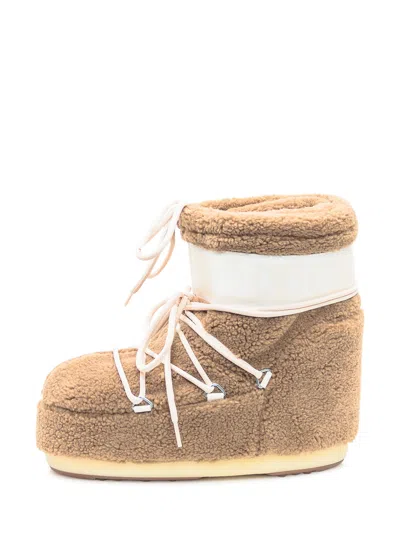 Moon Boot Icon Low Shearling-lined Mini Boots In Brown
