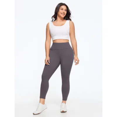 Bloomchic Stretch Solid Pocket Leggings In Heather