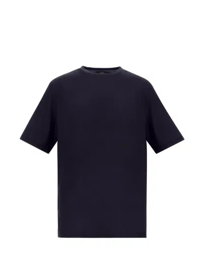 Herno Wool Jersey T-shirt In Blue