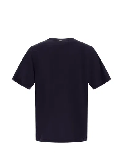 Herno Wool Jersey T-shirt In Blue