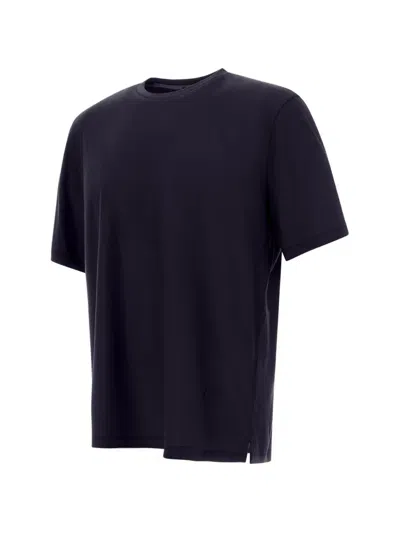 Herno Wool Jersey T-shirt In Blue