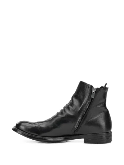Officine Creative Hive 036 Side-zip Leather Boots In Black