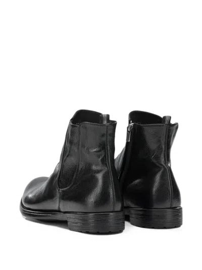 Officine Creative Hive 036 Side-zip Leather Boots In Black