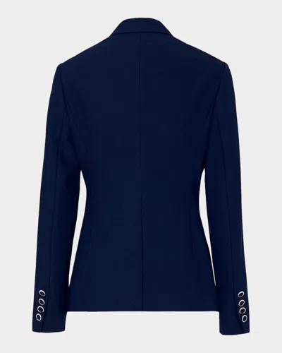Milly Avery Single-button Cady Blazer In Blue