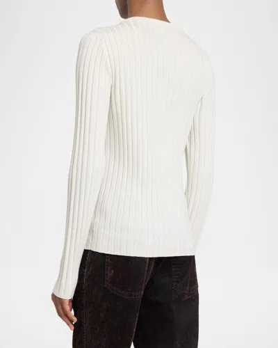 Amiri Script Knit Henley In White