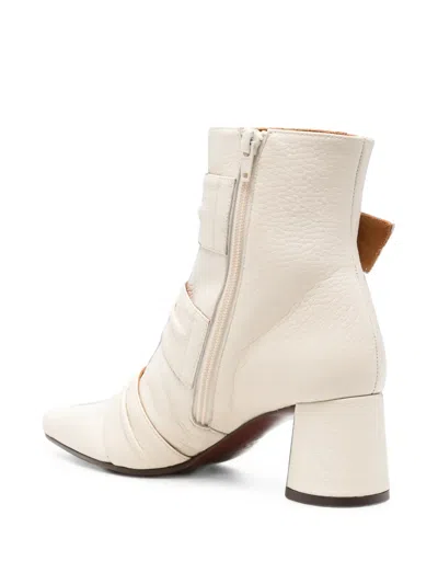 Chie Mihara Adila Buckle-detail Ankle Boots In White
