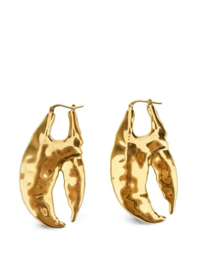 Jacquemus Hammered-effect Earrings In Gold