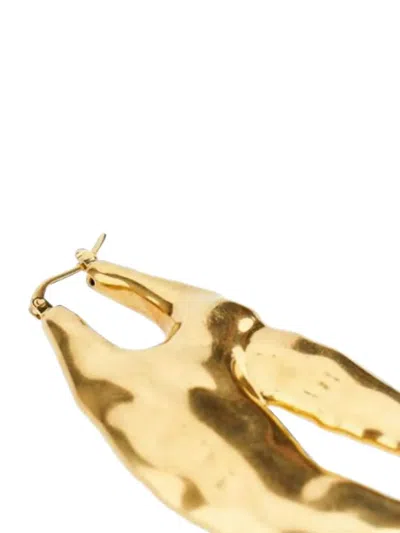 Jacquemus Hammered-effect Earrings In Gold