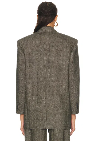 Saint Laurent Wool Jacket In Brown