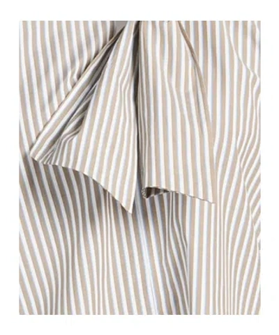 Max Mara Striped Shirts In Neutral
